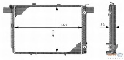 Радиатор, охлаждение двигателя BEHR HELLA SERVICE купить