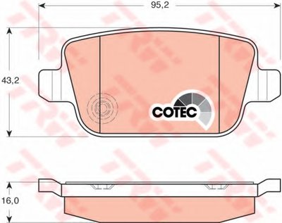 Комплект тормозных колодок, дисковый тормоз COTEC TRW купить