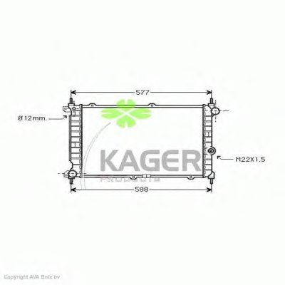 Радиатор, охлаждение двигателя KAGER купить