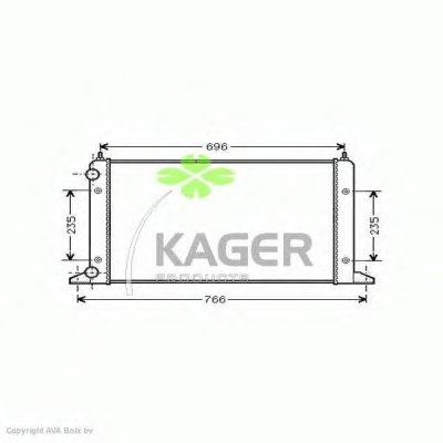 Радиатор, охлаждение двигателя KAGER купить