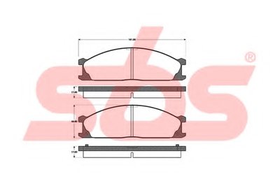 Комплект тормозных колодок, дисковый тормоз sbs