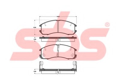 Комплект тормозных колодок, дисковый тормоз sbs