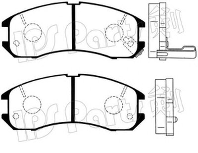 Комплект тормозных колодок, дисковый тормоз IPS Parts IPS Parts