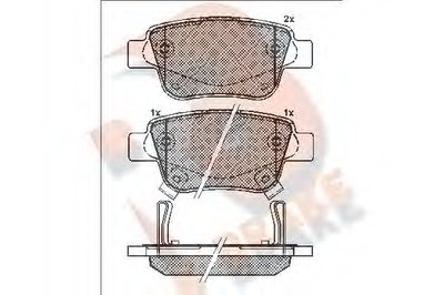 Комплект тормозных колодок, дисковый тормоз R BRAKE
