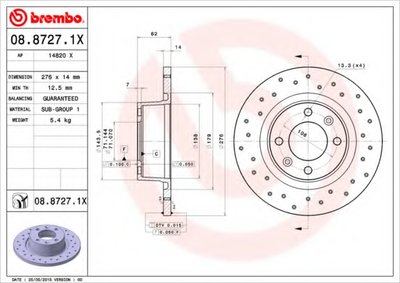 Тормозной диск BREMBO XTRA LINE BREMBO купить