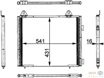 Конденсатор, кондиционер BEHR HELLA SERVICE HELLA купить