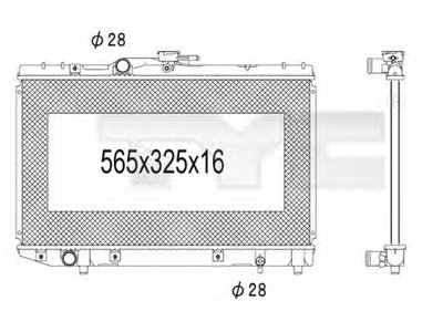 Радиатор, охлаждение двигателя TYC купить