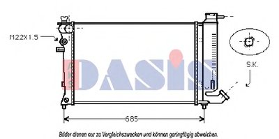 Радиатор, охлаждение двигателя AKS DASIS купить