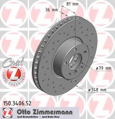 Тормозной диск SPORT BRAKE DISC COAT Z ZIMMERMANN купить