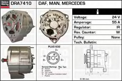 Генератор Remanufactured DELCO REMY (Heavy Duty) DELCO REMY купить