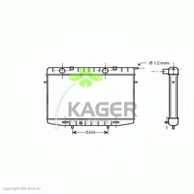 Радиатор, охлаждение двигателя KAGER купить