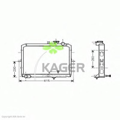 Радиатор, охлаждение двигателя KAGER купить