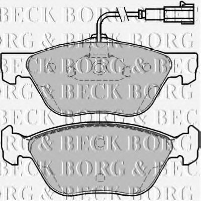 Комплект тормозных колодок, дисковый тормоз BORG & BECK