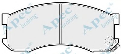 Комплект тормозных колодок, дисковый тормоз APEC braking