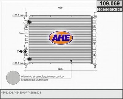 Радиатор, охлаждение двигателя AHE купить