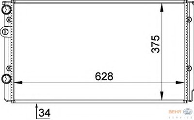 Радиатор, охлаждение двигателя BEHR HELLA SERVICE HELLA купить