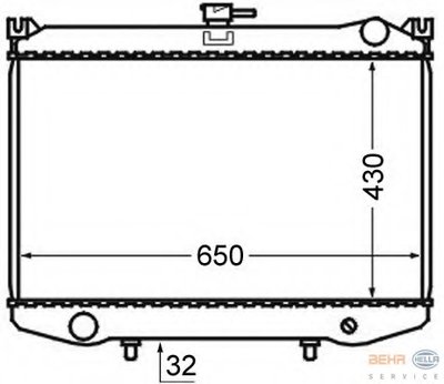 Радиатор, охлаждение двигателя BEHR HELLA SERVICE HELLA купить