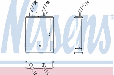 Теплообменник, отопление салона NISSENS