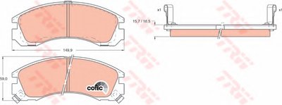 Комплект тормозных колодок, дисковый тормоз COTEC TRW купить