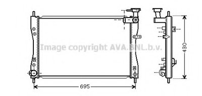 Радиатор, охлаждение двигателя AVA QUALITY COOLING купить