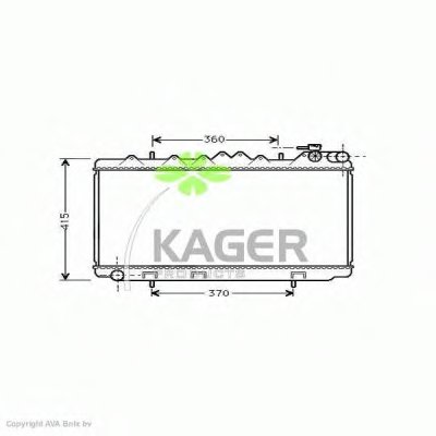 Радиатор, охлаждение двигателя KAGER купить