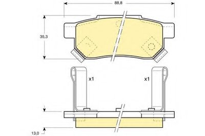 Комплект тормозных колодок, дисковый тормоз GIRLING купить