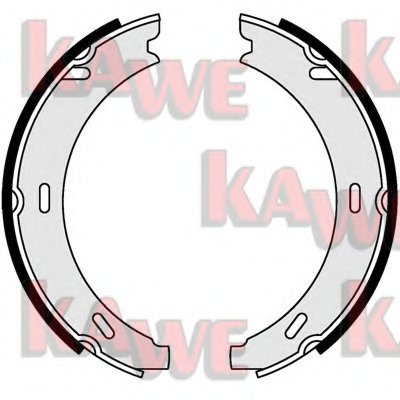 Комплект тормозных колодок, стояночная тормозная система KAWE