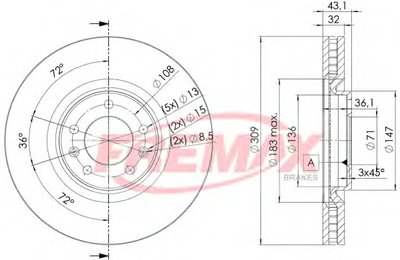 Тормозной диск Premium Carbon + FREMAX купить