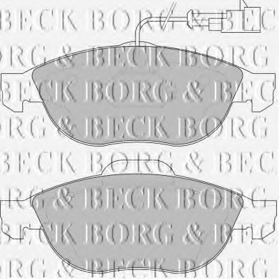 Комплект тормозных колодок, дисковый тормоз BORG & BECK