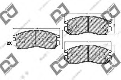 Комплект тормозных колодок, дисковый тормоз DJ PARTS купить