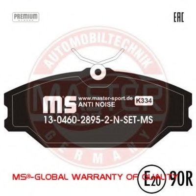 Комплект тормозных колодок, дисковый тормоз Anti-Noise MASTER-SPORT