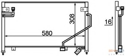 Конденсатор, кондиционер BEHR HELLA SERVICE HELLA купить