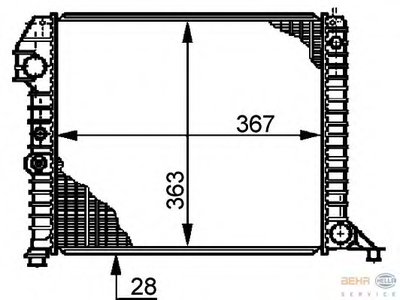 Радиатор, охлаждение двигателя BEHR HELLA SERVICE HELLA купить