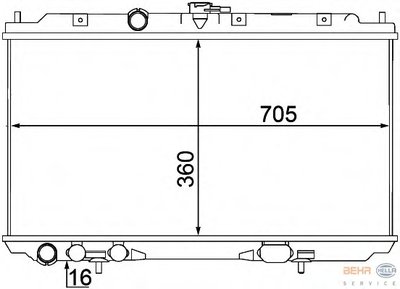 Радиатор, охлаждение двигателя BEHR HELLA SERVICE купить