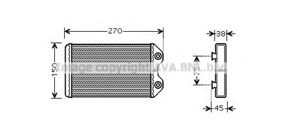 Теплообменник, отопление салона AVA QUALITY COOLING