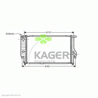 Радиатор, охлаждение двигателя KAGER купить