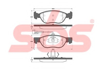 Комплект тормозных колодок, дисковый тормоз sbs