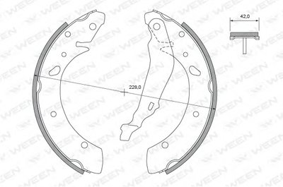 Комплект тормозных колодок WEEN