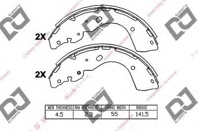 Комплект тормозных колодок DJ PARTS купить