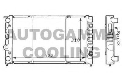 Радиатор, охлаждение двигателя AUTOGAMMA купить