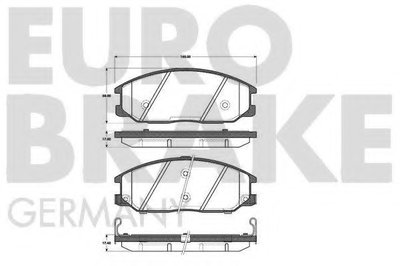 Комплект тормозных колодок, дисковый тормоз EUROBRAKE