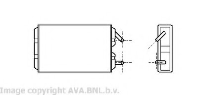 Теплообменник, отопление салона AVA QUALITY COOLING