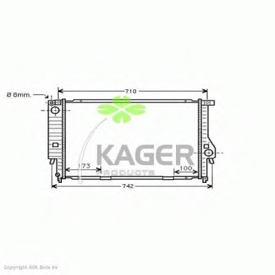 Радиатор, охлаждение двигателя KAGER купить