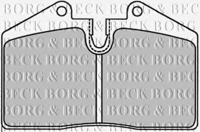 Комплект тормозных колодок, дисковый тормоз BORG & BECK