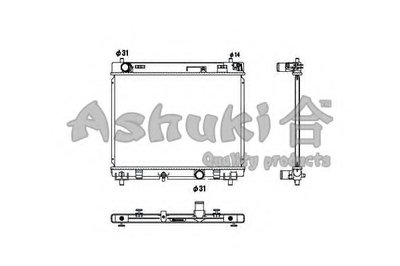 Радиатор, охлаждение двигателя ASHUKI купить