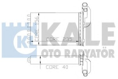 Теплообменник, отопление салона KALE OTO RADYATÖR