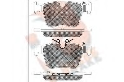 Комплект тормозных колодок, дисковый тормоз R BRAKE