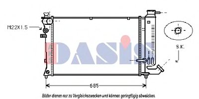 Радиатор, охлаждение двигателя AKS DASIS купить