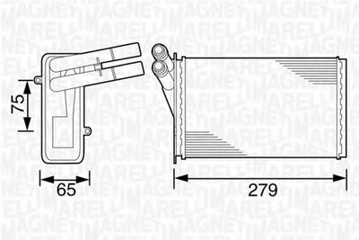 Теплообменник, отопление салона MAGNETI MARELLI
