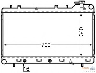 Радиатор, охлаждение двигателя BEHR HELLA SERVICE купить